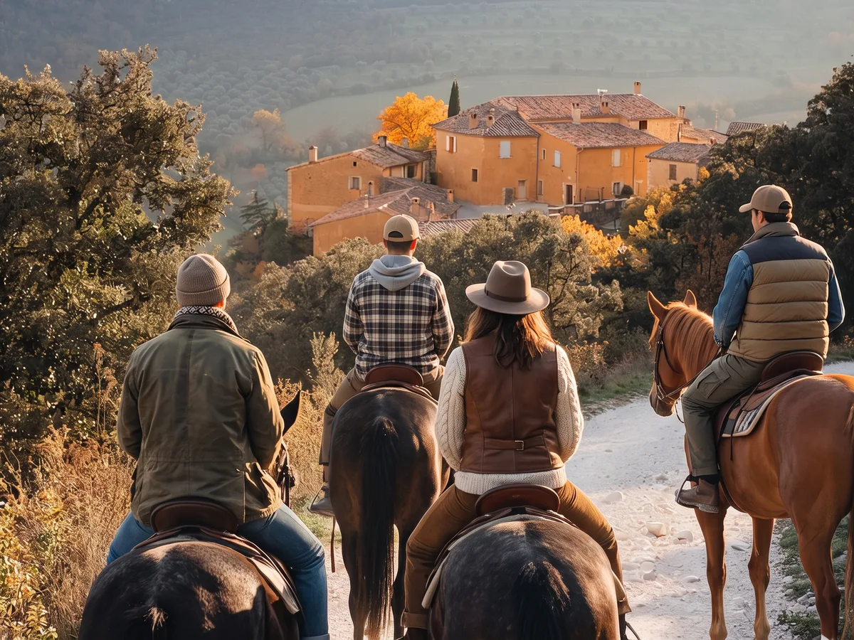 Balade à cheval en Ardèche, autour de Darbres
