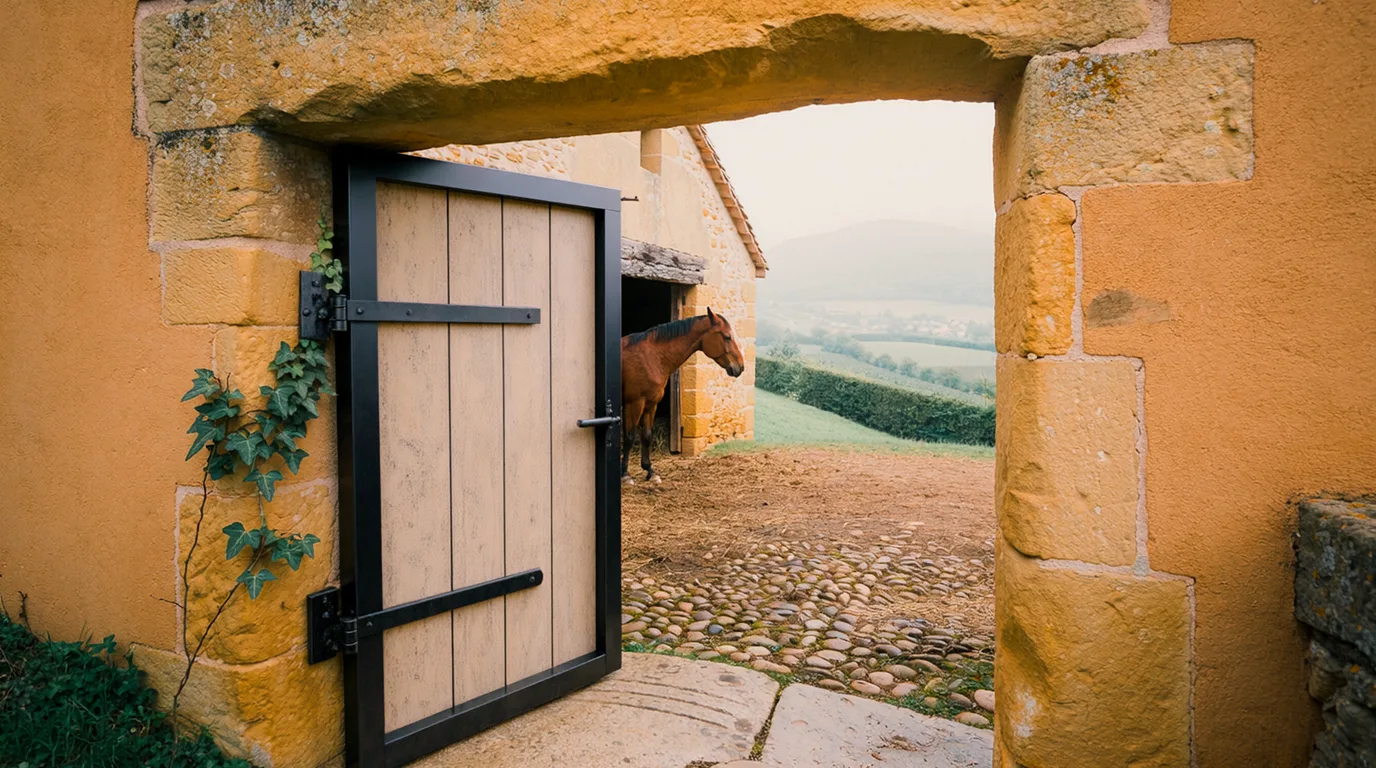 Entrée, Échappées Belles, centre équestre à Darbres